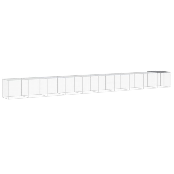 Coteț pui cu acoperiș gri deschis 1003x98x90 cm oțel galvanizat - WALTI WALTI