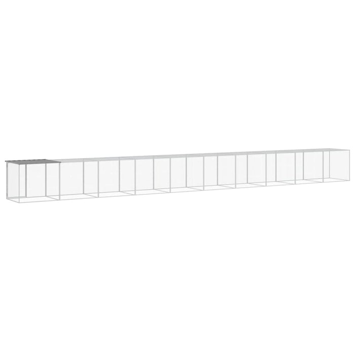 Coteț pui cu acoperiș gri deschis 1003x98x90 cm oțel galvanizat - WALTI WALTI