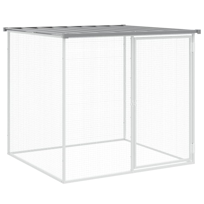 Coteț pui cu acoperiș gri deschis 1003x98x90 cm oțel galvanizat - WALTI WALTI