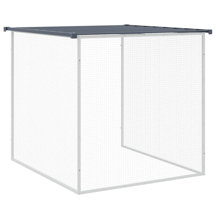 Cușcă pentru găini cu acoperiș, antracit, 203x98x90 cm, oțel galvanizat WALTI