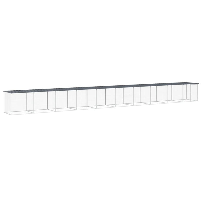Coteț pui cu acoperiș, antracit, 1003x98x90 cm, oțel galvanizat - WALTI WALTI