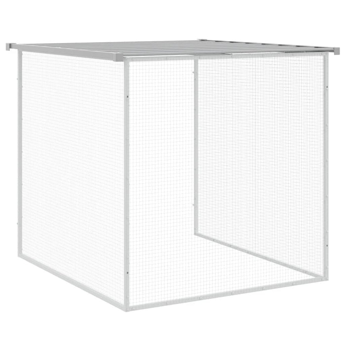 Cușcă pentru găini cu acoperiș, gri deschis, 203x98x90 cm, oțel galvanizat WALTI