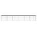 Coteț pui cu acoperiș gri deschis 603x98x90 cm oțel galvanizat - WALTI WALTI