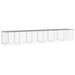 Coteț pui cu acoperiș gri deschis 603x98x90 cm oțel galvanizat - WALTI WALTI