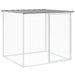 Coteț pui cu acoperiș gri deschis 603x98x90 cm oțel galvanizat - WALTI WALTI