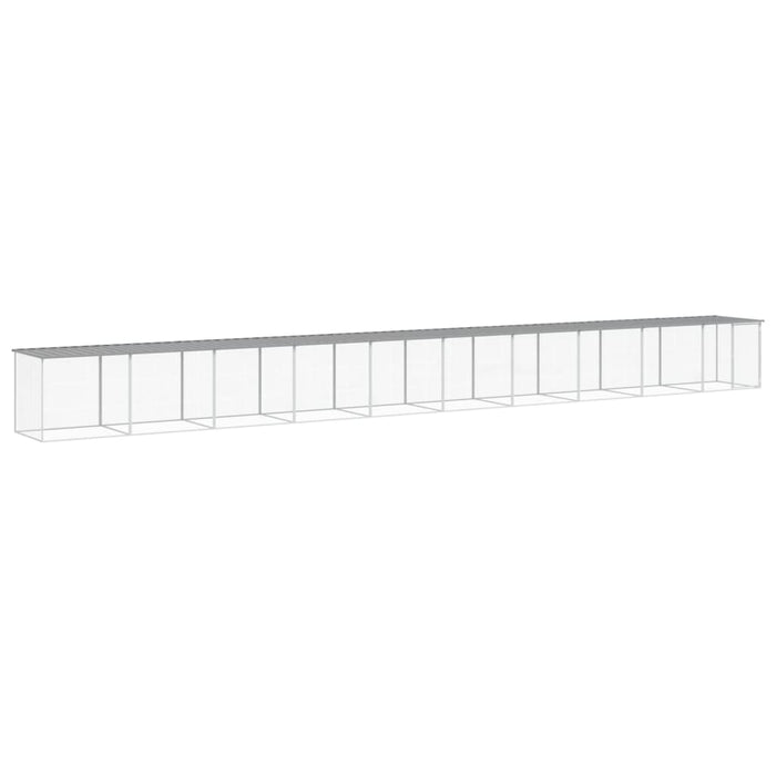 Coteț pui cu acoperiș gri deschis 1003x98x90 cm oțel galvanizat - WALTI WALTI