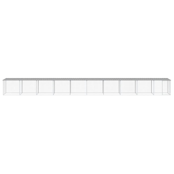 Coteț pui cu acoperiș gri deschis 1003x98x90 cm oțel galvanizat - WALTI WALTI