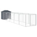 Cușcă câine cu acoperiș antracit 117x609x123 cm oțel galvanizat - WALTI WALTI