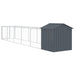 Cușcă câine cu acoperiș antracit 117x609x123 cm oțel galvanizat - WALTI WALTI