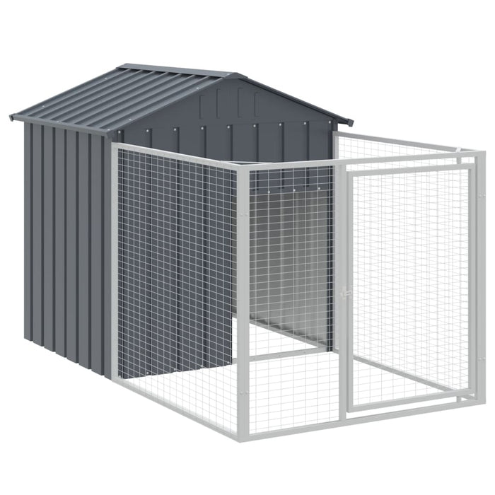 Cușcă câine cu acoperiș antracit 117x609x123 cm oțel galvanizat - WALTI WALTI