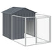 Cușcă câine cu acoperiș antracit 117x609x123 cm oțel galvanizat - WALTI WALTI