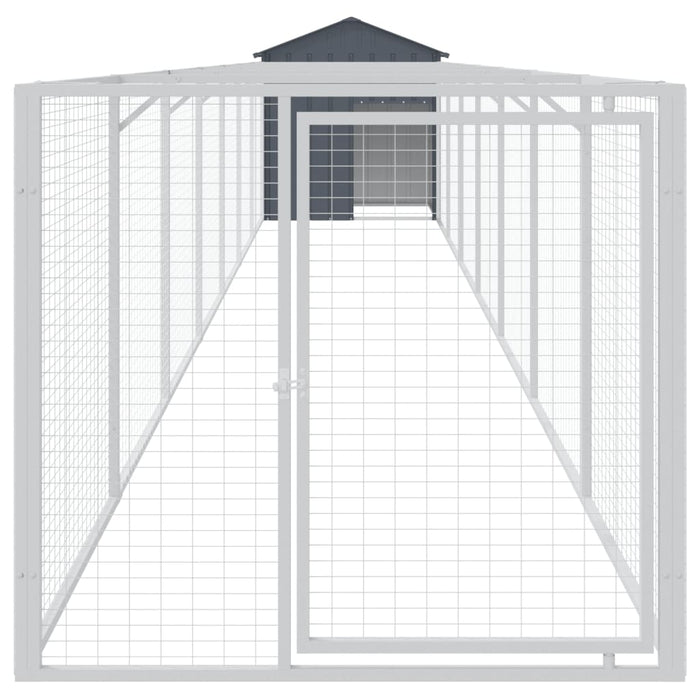 Cușcă câine cu acoperiș antracit 117x813x123 cm oțel galvanizat - WALTI WALTI