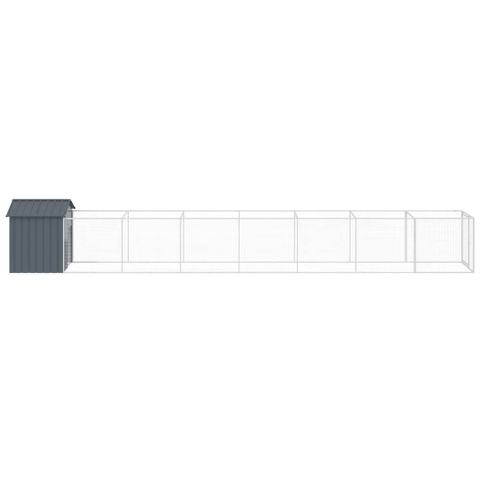 Cușcă câine cu acoperiș antracit 117x813x123 cm oțel galvanizat - WALTI WALTI