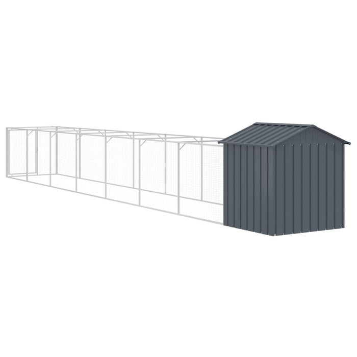 Cușcă câine cu acoperiș antracit 117x813x123 cm oțel galvanizat - WALTI WALTI