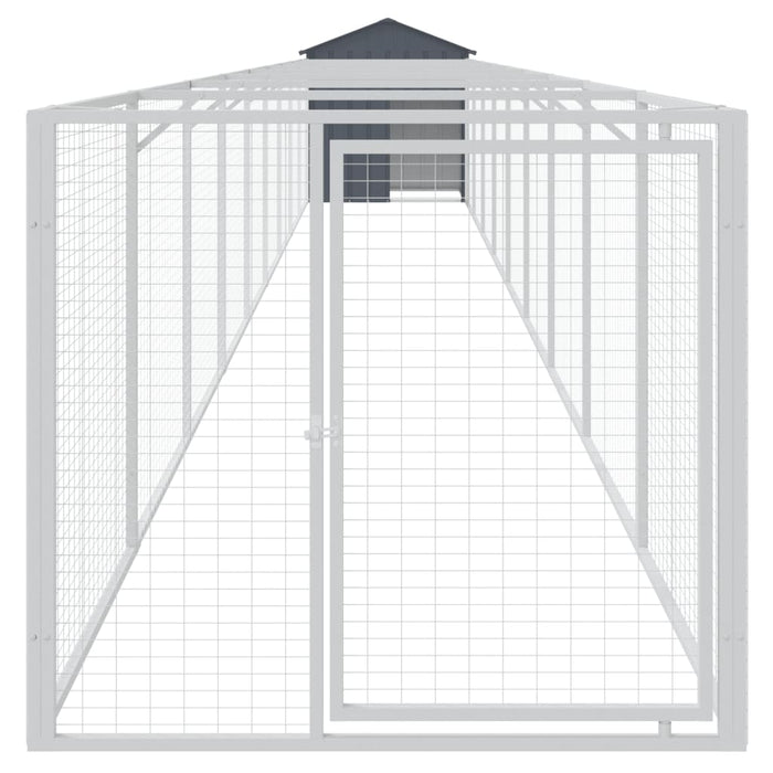 Cușcă câine cu acoperiș antracit 117x1017x123cm oțel galvanizat - WALTI WALTI