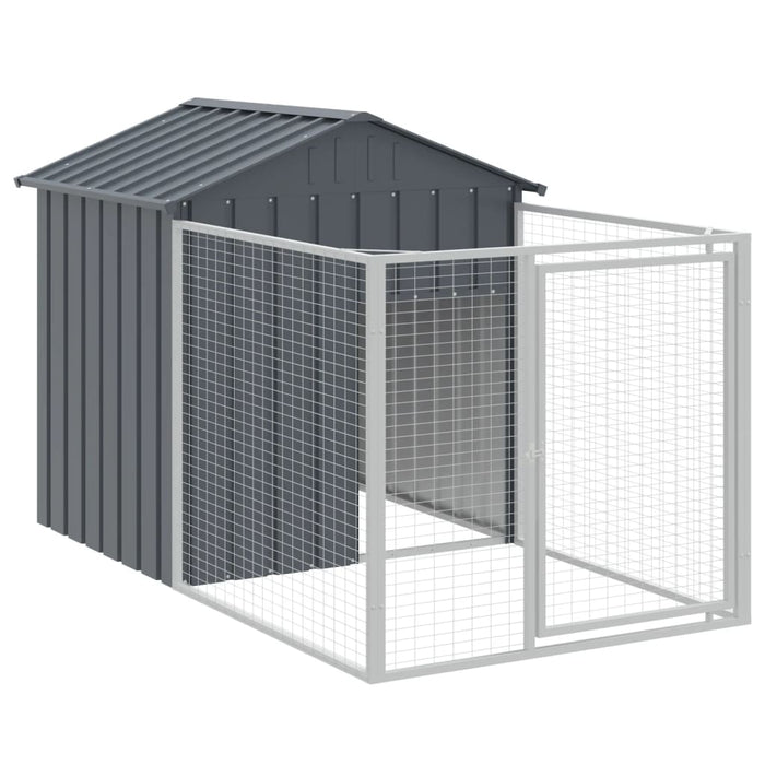 Cușcă câine cu acoperiș antracit 117x1017x123cm oțel galvanizat - WALTI WALTI