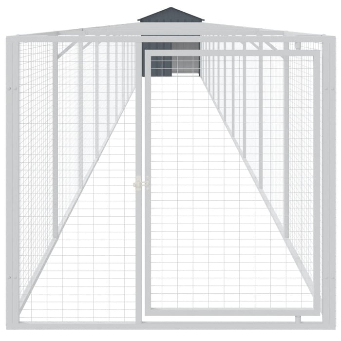 Cușcă câine cu acoperiș antracit 117x1221x123cm oțel galvanizat - WALTI WALTI