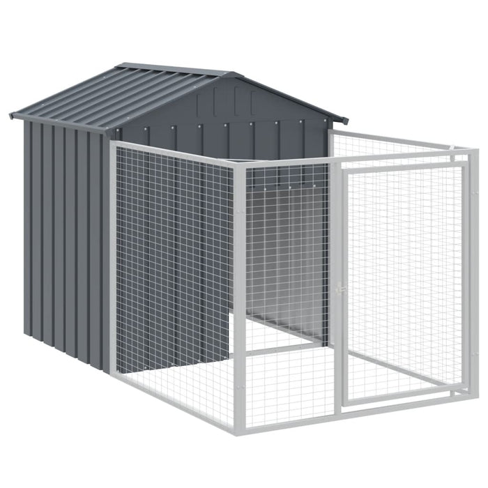 Cușcă câine cu acoperiș antracit 117x1221x123cm oțel galvanizat - WALTI WALTI
