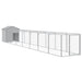 Casă câine & acoperiș gri deschis 117x813x123cm oțel galvanizat - WALTI WALTI
