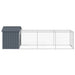 Coteț de pui cu țarc antracit 117x405x123 cm oțel galvanizat - WALTI WALTI