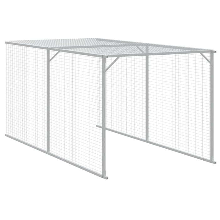 Coteț de pui cu țarc antracit 117x405x123 cm oțel galvanizat - WALTI WALTI