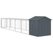 Coteț de pui cu incintă antracit 117x609x123 cm oțel galvanizat - WALTI WALTI