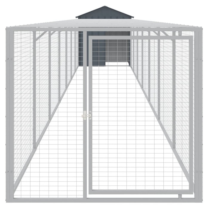 Coteț de pui cu incintă antracit 117x813x123 cm oțel galvanizat - WALTI WALTI