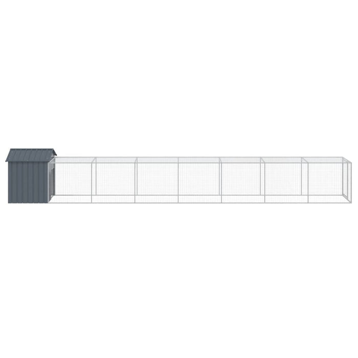 Coteț de pui cu incintă antracit 117x813x123 cm oțel galvanizat - WALTI WALTI