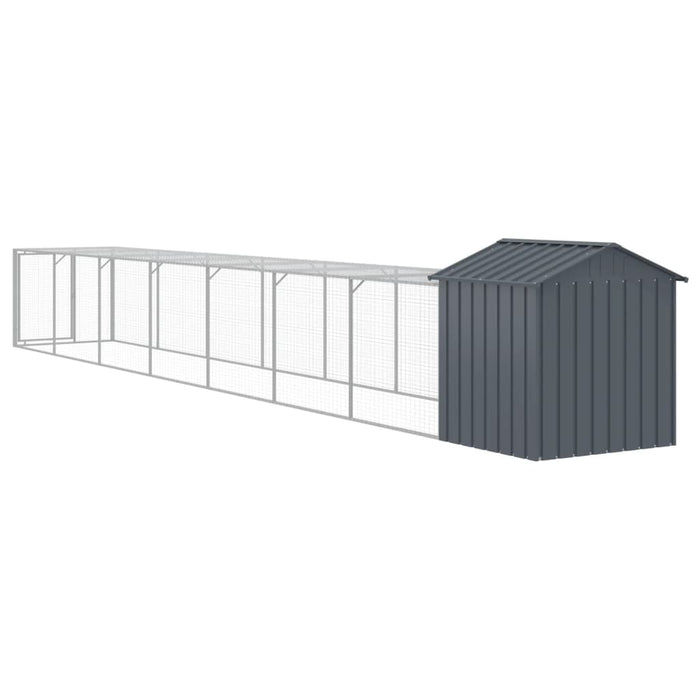 Coteț de pui cu incintă antracit 117x813x123 cm oțel galvanizat - WALTI WALTI