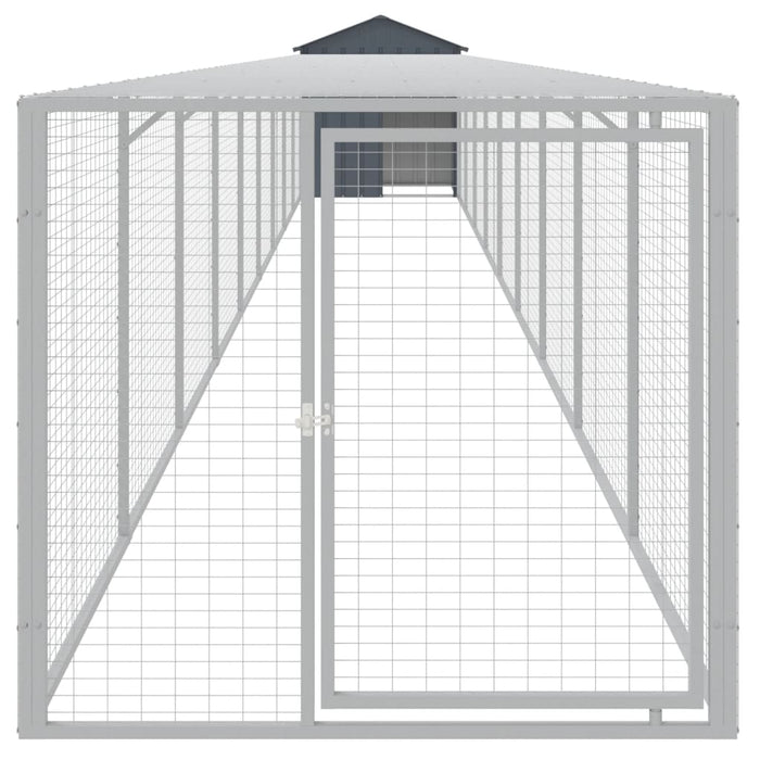 Coteț de pui cu incintă antracit 117x1017x123cm oțel galvanizat - WALTI WALTI