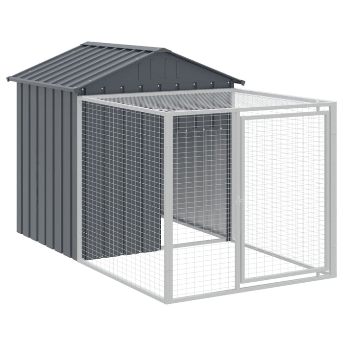 Coteț de pui cu incintă antracit 117x1017x123cm oțel galvanizat - WALTI WALTI