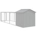 Coteț pui cu incintă gri deschis 117x405x123 cm oțel galvanizat - WALTI WALTI