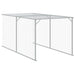 Coteț pui cu incintă gri deschis 117x609x123 cm oțel galvanizat - WALTI WALTI