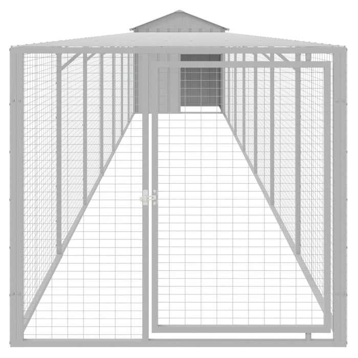 Coteț pui cu incintă gri deschis 117x813x123 cm oțel galvanizat - WALTI WALTI