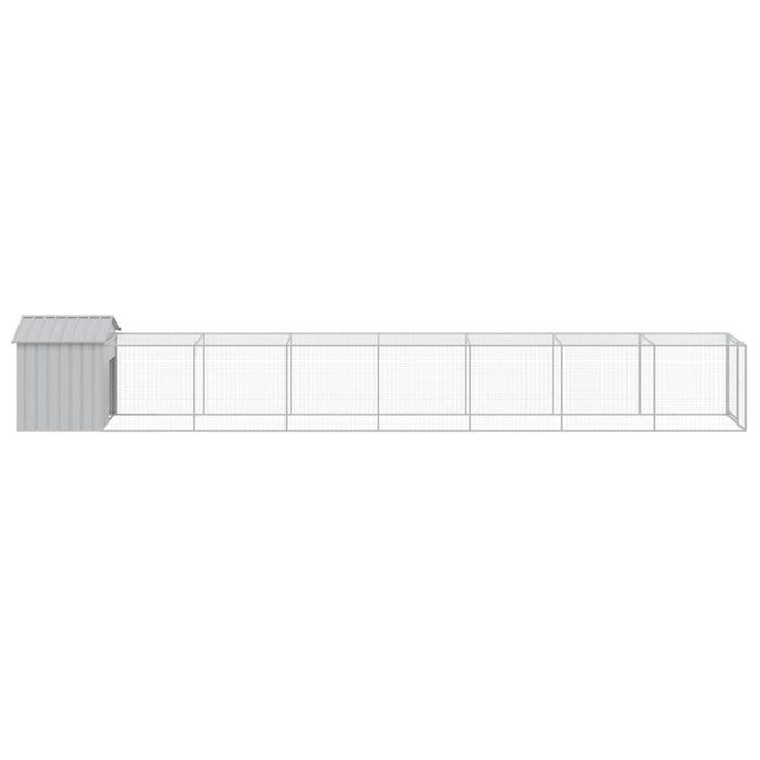 Coteț pui cu incintă gri deschis 117x813x123 cm oțel galvanizat - WALTI WALTI
