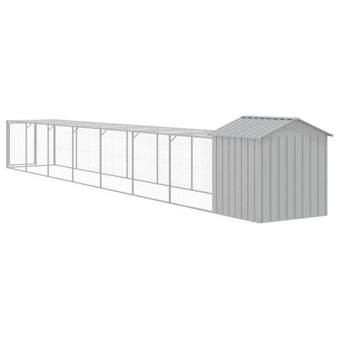 Coteț pui cu incintă gri deschis 117x813x123 cm oțel galvanizat - WALTI WALTI