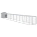 Coteț pui cu incintă gri deschis 117x1017x123cm oțel galvanizat - WALTI WALTI