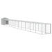 Coteț pui cu incintă gri deschis 117x1221x123cm oțel galvanizat - WALTI WALTI