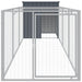 Cușcă câine cu țarc antracit 110x405x110 cm oțel galvanizat - WALTI WALTI