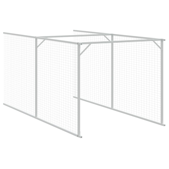 Cușcă câine cu țarc antracit 110x405x110 cm oțel galvanizat - WALTI WALTI