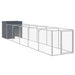 Cușcă câine cu țarc antracit 110x609x110 cm oțel galvanizat - WALTI WALTI
