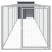 Cușcă câine cu țarc antracit 110x609x110 cm oțel galvanizat - WALTI WALTI