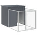Cușcă câine cu țarc antracit 110x609x110 cm oțel galvanizat - WALTI WALTI