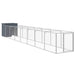 Cușcă câine cu țarc antracit 110x813x110 cm oțel galvanizat - WALTI WALTI