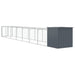 Cușcă câine cu țarc antracit 110x813x110 cm oțel galvanizat - WALTI WALTI