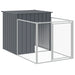 Cușcă câine cu țarc antracit 110x813x110 cm oțel galvanizat - WALTI WALTI