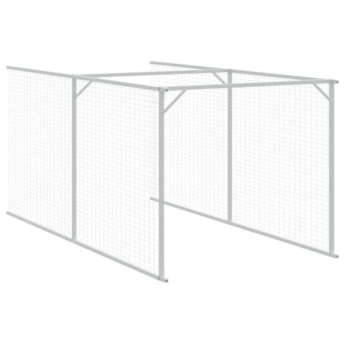 Cușcă câine cu țarc antracit 110x813x110 cm oțel galvanizat - WALTI WALTI