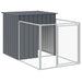 Cușcă câine cu țarc antracit 110x1221x110 cm oțel galvanizat - WALTI WALTI