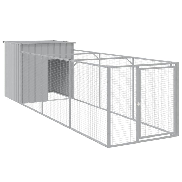 Cușcă de câine & țarc gri deschis 110x405x110cm oțel galvanizat - WALTI WALTI