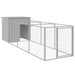 Cușcă de câine & țarc gri deschis 110x405x110cm oțel galvanizat - WALTI WALTI